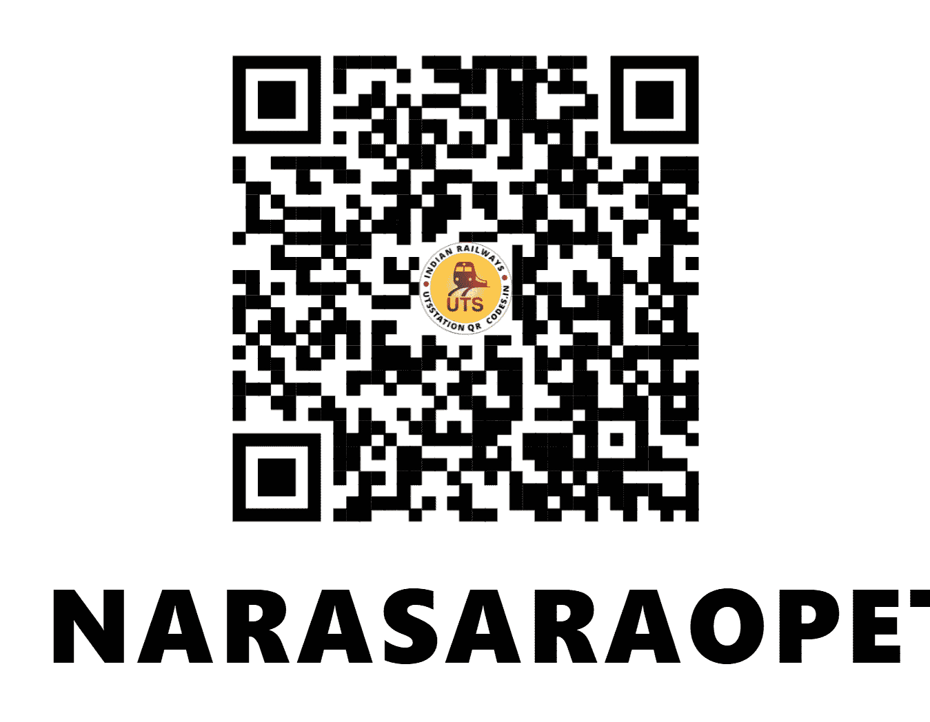 UTS QR Code for NARASARAOPET - NRT - SC (ANDHRA PRADESH)